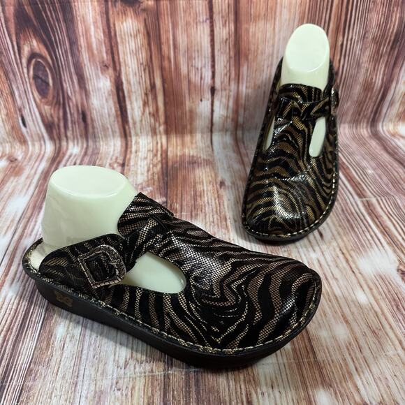 Alegria Shoes - Alegria Classic SAFARI Size EU 40 US 9.5-10 Leather Mule Clogs Wedge Shoes Slide